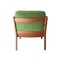 Mid-Century Danish Oak Green Velvet Lounge Chair by Ole Wanscher, 1960s 5