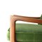 Mid-Century Danish Oak Green Velvet Lounge Chair by Ole Wanscher, 1960s 8
