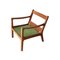 Mid-Century Danish Oak Green Velvet Lounge Chair by Ole Wanscher, 1960s 13
