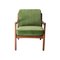 Mid-Century Danish Oak Green Velvet Lounge Chair by Ole Wanscher, 1960s 2