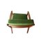 Mid-Century Danish Oak Green Velvet Lounge Chair by Ole Wanscher, 1960s, Image 6