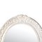 Oval Silver Hand-Carved Wooden Mirror, Spain, 1970s 3