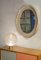 Ovaler silberfarbener handgeschnitzter Spiegel mit Holzrahmen, Spanien, 1970er 5