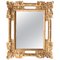 Rectangular Gold Hand-Carved Wooden Mirror, Spain, 1970s, Image 1