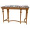 Rectangular Gold Foil Marble Spanish Console 1