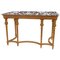Rectangular Gold Foil Marble Spanish Console, Image 1