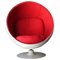 Mid-Century Ball Chair in White and Red, Finland, 1963, Image 1