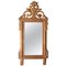 Gold Foil Hand-Carved Wooden Rectangular Mirror, 1970s, Image 1