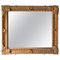 Espejo rectangular de madera tallada a mano de madera, años 70, Imagen 1