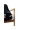 Mid-Century Black and White Oak Armchair by Ib Kofod-Larsen, Denmark, 1960s 6