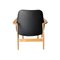 Mid-Century Black and White Oak Armchair by Ib Kofod-Larsen, Denmark, 1960s, Image 5