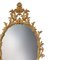 Oval Gold Foil Hand-Carved Wooden Mirror, 1970s 5