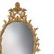 Oval Gold Foil Hand-Carved Wooden Mirror, 1970s, Image 5