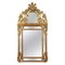 Rectangular Gold Foil Hand-Carved Wooden Mirror, 1970s 1