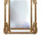 Rectangular Gold Foil Hand-Carved Wooden Mirror, 1970s 4