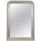 Rectangular Silver Hand-Carved Wooden Mirror 1