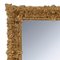 Gold Hand-Carved Wooden Square Mirror, Spain, 1970s 4