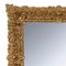 Gold Hand-Carved Wooden Square Mirror, Spain, 1970s, Image 4