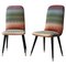 Mid-Century Multicolored Black Italian Chairs, Italy, 1950, Set of 2, Image 1