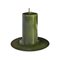 Cylindrical Green Murano Glass Italian Suspension Lamp, 1960s 4