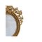 Round Gold Foil Hand-Carved Wooden Mirror, 1970 4