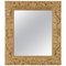 Rectangular Gold Foil Hand-Carved Wooden Mirror, 1970 1