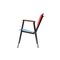 Black, Red and Blue Natural Fiber Metal Wood Italian Chairs by Doro Cundo, 1980, Set of 4 4