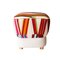 Mid-Century Multicolored and White Brass Italian Pouf, 1950s, Image 2