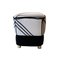 Mid-Century Black and White Brass Italian Pouf, 1950s 2