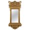 Rectangular Gold Foil Hand-Carved Wooden Mirror, 1970s 1