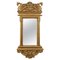 Rectangular Gold Foil Hand-Carved Wooden Mirror, 1970s, Image 1