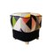 Pouf Mid-Century in ottone multicolore e nero, Italia, anni '50, Immagine 2