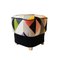 Pouf Mid-Century Multicolore en Laiton Noir, Italie, 1950s 2