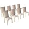 Mid-Century Brass and Grey Velvet Chairs, France, 1970s, Set of 8, Image 1