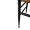 Schwarze lackierte Mid-Century Stühle aus Naturfaser, Italien, 1950er, 4er Set 6