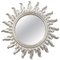 Mid-Century Sun Silver Bath Wood Mirror, 1960s 1