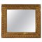 Rectangular Gold Hand-Carved Wooden Mirror, 1970s 1