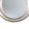 Miroir Oval en Bois Sculpté à la Main, Argent 4