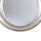Ovaler silberfarbener handgeschnitzter Spiegel mit Holzrahmen 4