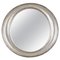 Oval Silver Hand-Carved Wooden Mirror 1