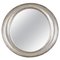 Oval Silver Hand-Carved Wooden Mirror, Image 1