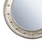 Round Silver Hand-Carved Wooden Mirror, Image 2
