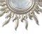 Mid-Century Sun Silver Wood French Mirror, 1960s 3