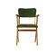 Italienische Mid-Century Sessel aus Holz und grünem Samt, 1960er, 2er Set 2