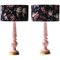 Lampade da tavolo Mid-Century artigianali in ceramica rosa e nera, set di 2, Immagine 1