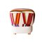 Mid-Century Multicolored and White Brass Italian Pouf, 1950s 4