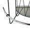 Mid-Century Modern Semicircle Iron Steel and Glass Bar, Italy, 1950 5