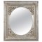 Neoclassical Regency Rectangular Silver Hand-Carved Wooden Mirror, 1970, Image 1