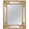 Espejo neoclásico rectangular dorado de madera tallada a mano, años 70, Imagen 1