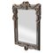 Neoclassical Regency Rectangular Silver & Hand-Carved Wooden Mirror, Spain, 1970 2